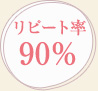 リピート率90％